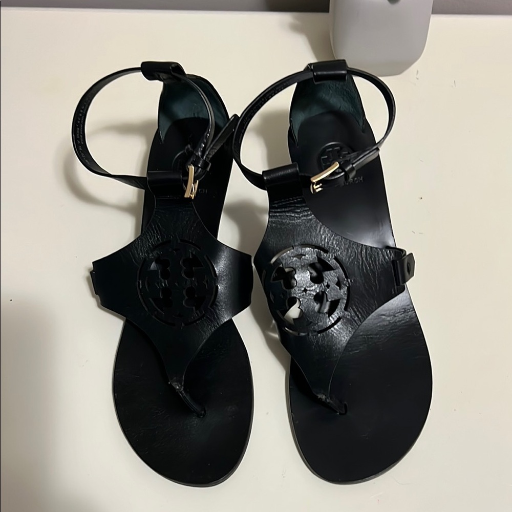 Black Leather Sandals
